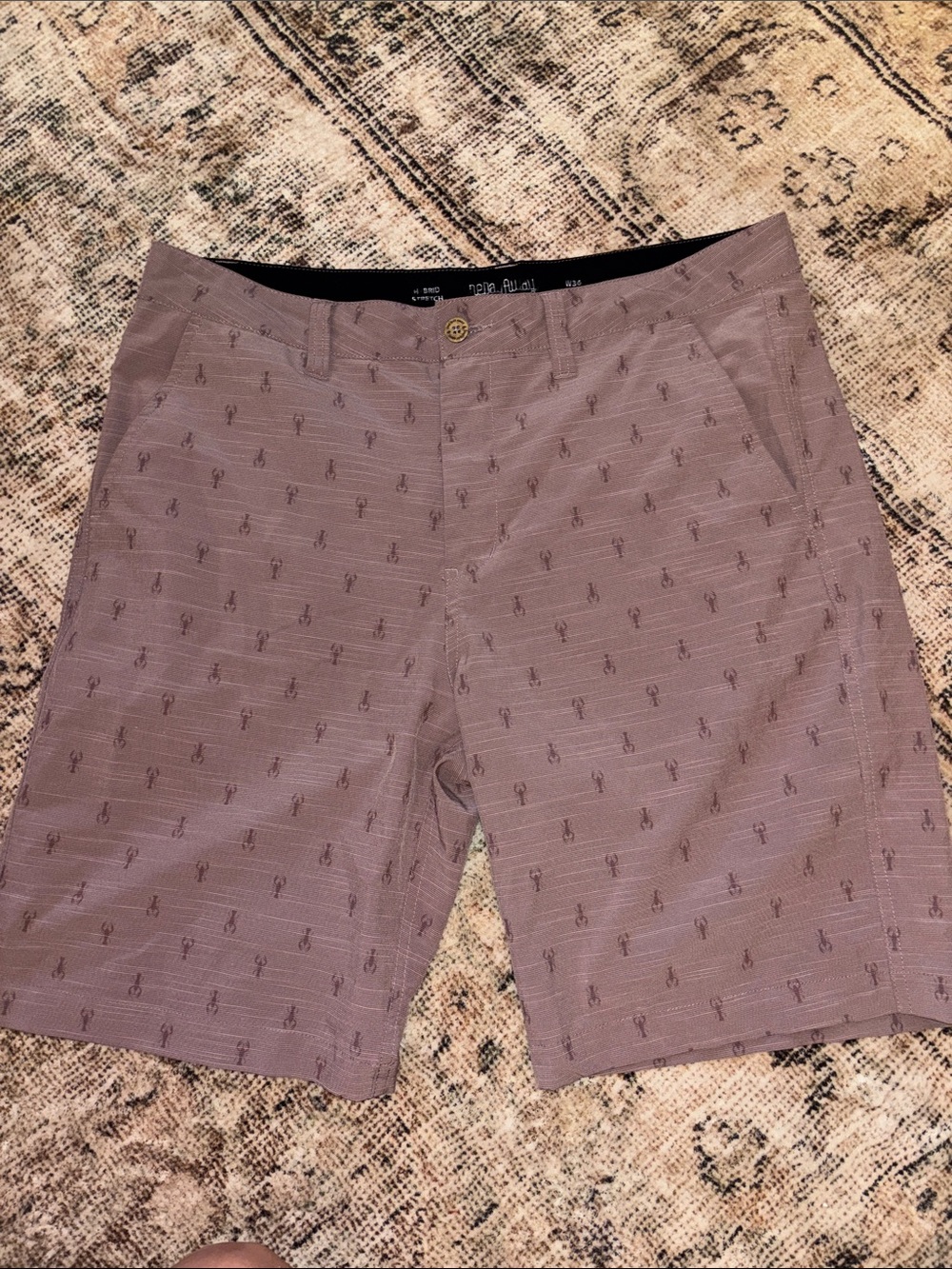 Men's Patterned Lobster Casual Shorts One Day Away